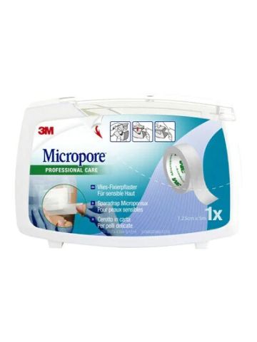 3m Micropore Cerotto Carta Dispenser Rocchetto 1,25cmx5mt