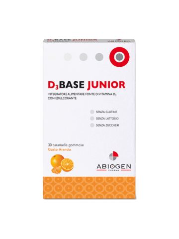 Abiogen D3base Junior Vitamina D Arancia 30 Caramelle