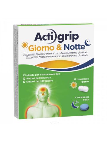 Actigrip Giorno&notte 12+4 Compresse