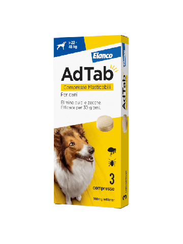 Adtab Antiparassitario Cani 22-45kg 900mg 3 Compresse Masticabili