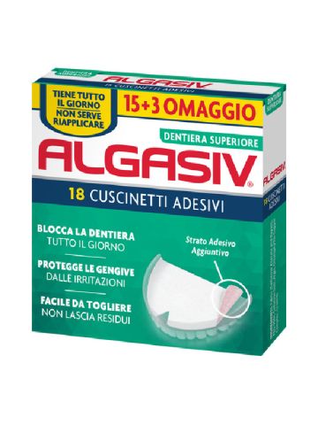 Algasiv Adesivi Protesi Superiori 15+3 Pezzi