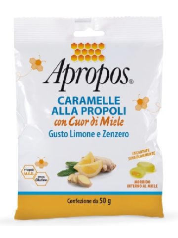 Apropos Caramelle Limone Zenzero Alla Propoli Gola 50g