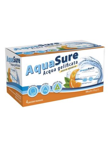 Aquasure Acqua Gelificata Disfagia Arancia 4x125g