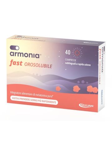 Armonia Fast Orosolubile Melatonina 1mg Sonno Riposo 40 Compresse