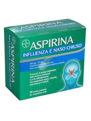Aspirina Influenza E Naso Chiuso Bustine