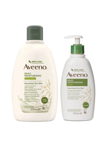 Aveeno Bundle Bagno Doccia Idratante 500ml + Crema Corpo 300ml