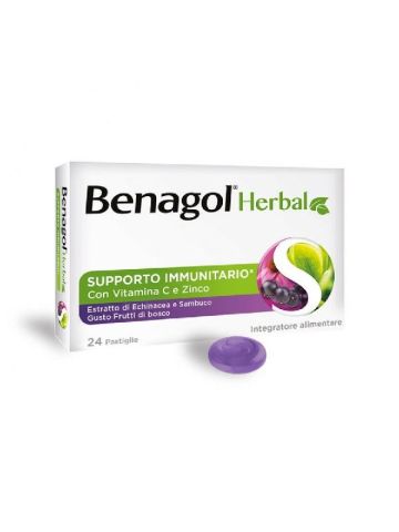 Benagol Herbal Gola Frutti Bosco 24 Pastiglie