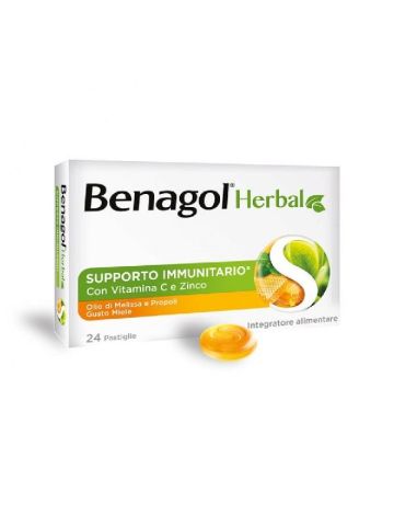 Benagol Herbal Gola Miele 24 Pastiglie