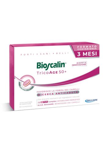 Bioscalin Tricoage 50+ Nuova Formula 3 Mesi 90 Compresse Anticaduta Capelli Donna