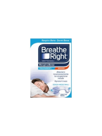 Breath Right Respirabene 10 Cerotti Grandi Trasparenti