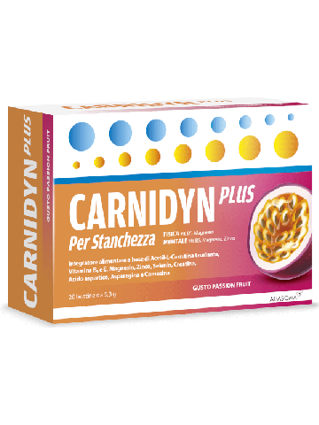 CARNIDYN_PLUS_PASSION_FRUIT_CARNITINA_STANCHEZZA_FISICA_ENERGIA_20_BUSTINE