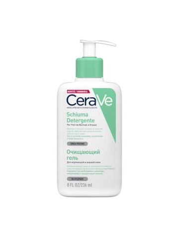 Cerave Schiuma Detergente Viso Corpo Pelle Grassa 236ml