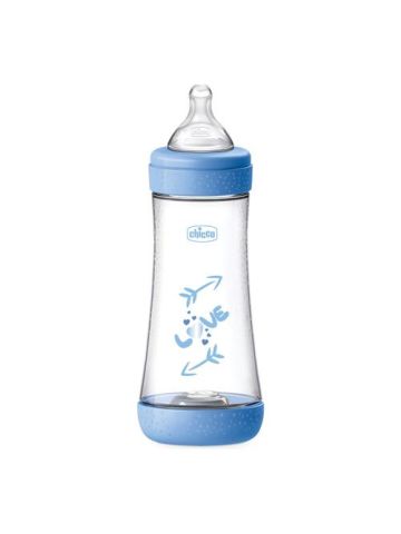 Chicco Biberon Perfect5 Boy Silicone 4m+ Flusso Veloce 300ml