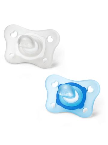 Chicco Physio Gommottino Silicone Azzurro 0-2 Mesi 2 Pezzi