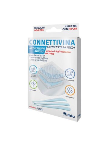 Connettivina Cerotto Hi Tech Medicazione Acido Ialuronico 4 Misure