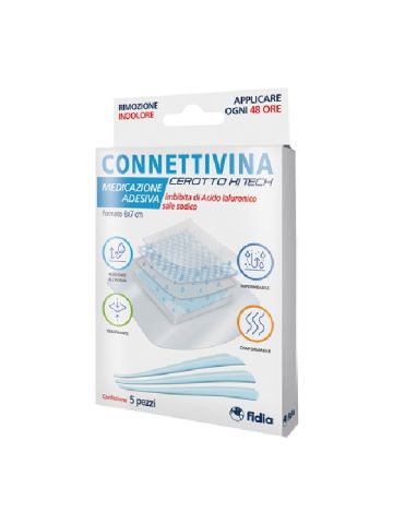 Connettivina Cerotto Hi Tech Medicazione Acido Ialuronico 6x7cm