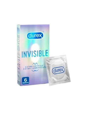 Durex Invisible Extra Lubrificato Preservativi 6 Pezzi