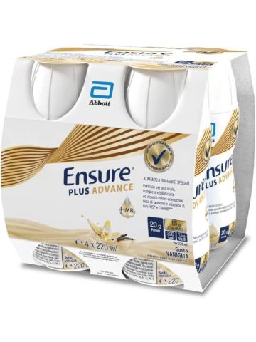 Ensure Plus Advance Liquido Vaniglia Ipercalorico Iperproteico 4x220ml