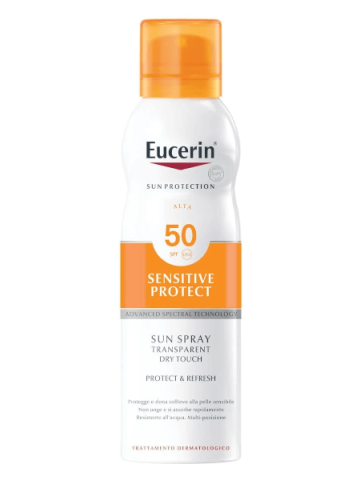 Eucerin Sun Protection Spf50+ Spray Trasparente Sensitive Protect 200ml