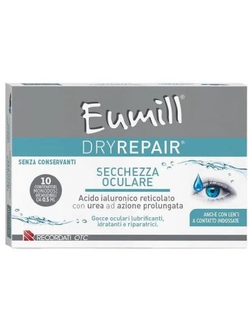 Eumill Dryrepair Gocce Oculari Occhi Secchi 10 Flaconcini 0,5ml