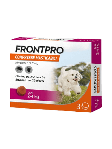 Frontpro Antiparassitario Cane 2-4kg 11,3mg 3 Compresse Masticabili