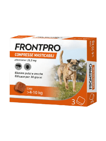 Frontpro Antiparassitario Cane 4-10kg 28,3mg 3 Compresse Masticabili