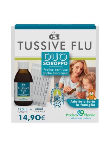 Gse Biotic+ Tussive Flu Duo Tosse Grassa 120ml + 6 Stick