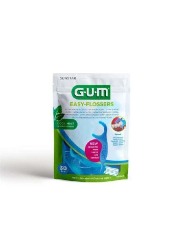 Gum Easy-flossers Forcella Filo Interdentale 30 Pezzi