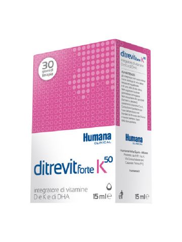 Humana Ditrevit Forte K50 Vitamina D Dha Ossa Denti Bambini 15ml