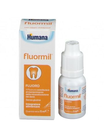 Humana Fluormil Fluoro Denti Bambini Gocce 15ml