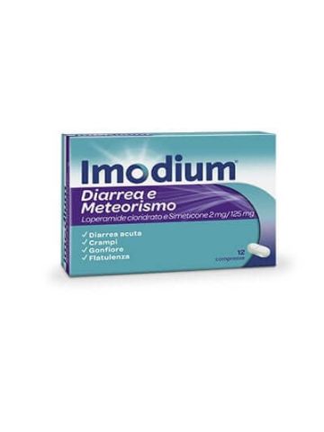Imodium Diarrea E Meteorismo 12 Compresse