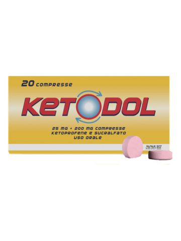 Ketodol 25mg+200mg 20 Compresse