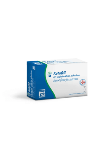 Ketoftil Collirio Congiuntivite Allergia 0,5mg/ml Monodose 25 Flaconcini