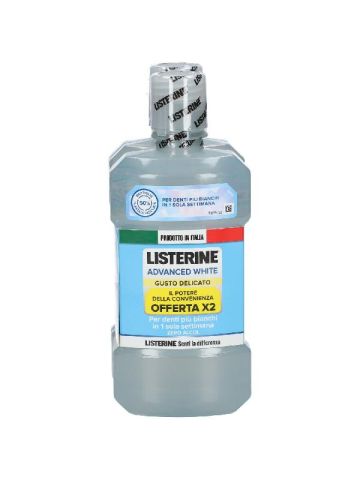 Listerine Advanced White Gusto Delicato Collutorio Denti Bianchi Bundle 2x500ml