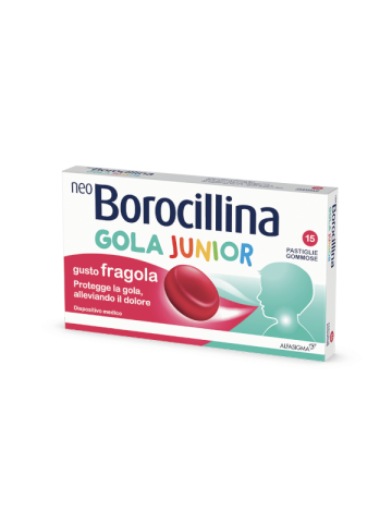 Neoborocillina Gola Junior Fragola 15 Pastiglie Gommose