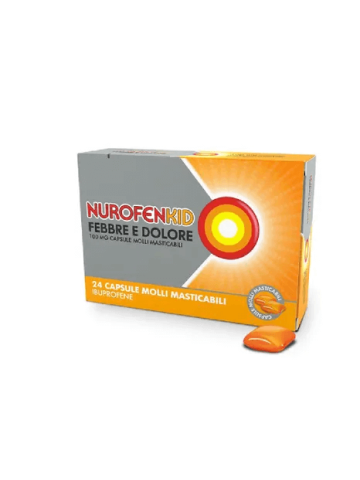 Nurofenkid Febbre Dolore 100mg 24 Capsule Molli