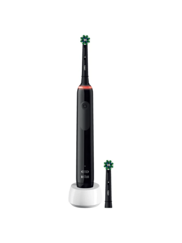 Oral-b Pro 3 3000 Braun Spazzolino Elettrico Nero Ricaricabile + 2 Ricambi