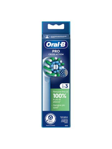 Oral-b Pro Cross Action 3 Testine Ricambio Spazzolino Elettrico