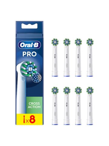 Oral-b Pro Cross Action 8 Testine Ricambio Spazzolino Elettrico