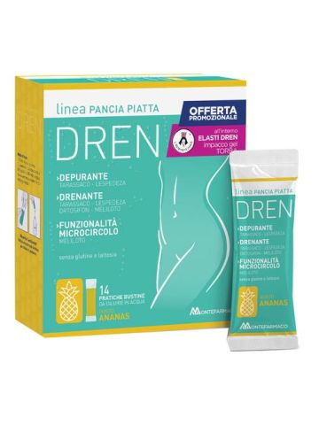 Pancia Piatta Dren Ananas 14 Stick Pack + Impacco Torba In Omaggio