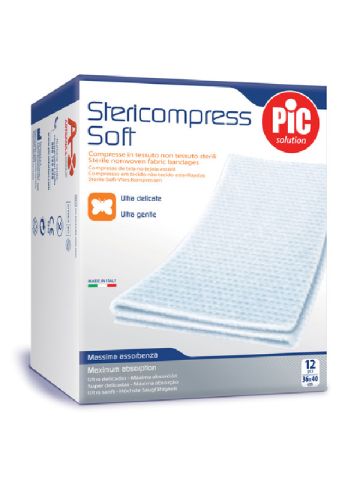 Pic Stericompress Soft Garze Tessuto Non Tessuto 36x40cm