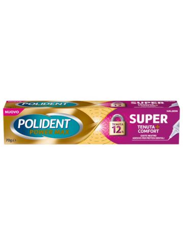 Polident Power Max Super Tenuta Comfort Crema Adesiva 70g