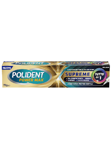 Polident Power Max Supreme Tenuta Forte Crema Adesiva 70g