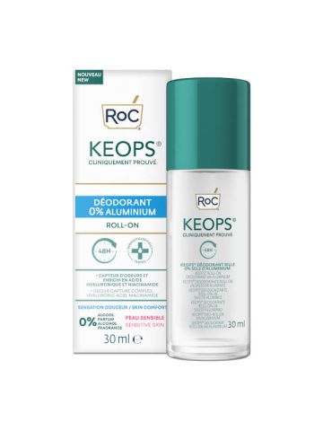 Roc Keops Deodorante Roll-on 0% Sali Di Alluminio 30ml