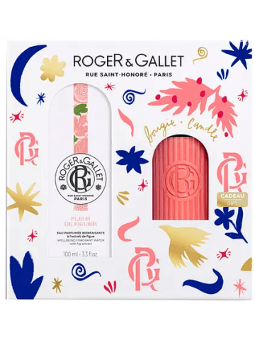 Roger & Gallet Set Natale Fleur De Figuier Acqua Profumata 100ml + Candela