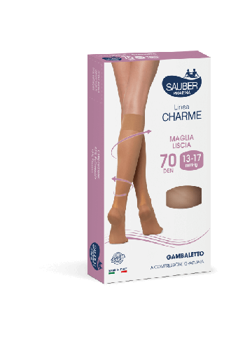 Sauber Linea Charme Gambaletto 70 Den Colore Nero