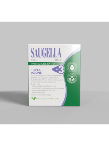 Saugella Acti3 Salviette Intime Tripla Azione 10 Pezzi