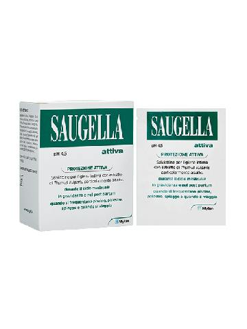 Saugella Attiva Salviette Detergenti 10 Pezzi