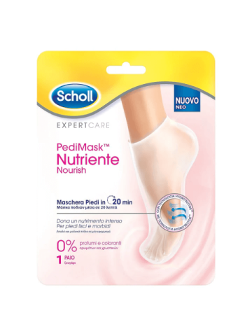 Scholl Expertcare Pedimask Maschera Piedi Nutriente 0% Profumi Coloranti 2 Paia