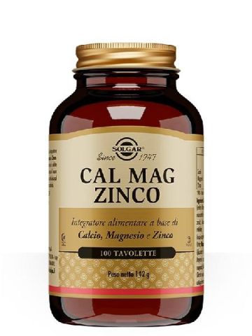 Solgar Cal Mag Zinco Minerali Ossa 100 Compresse